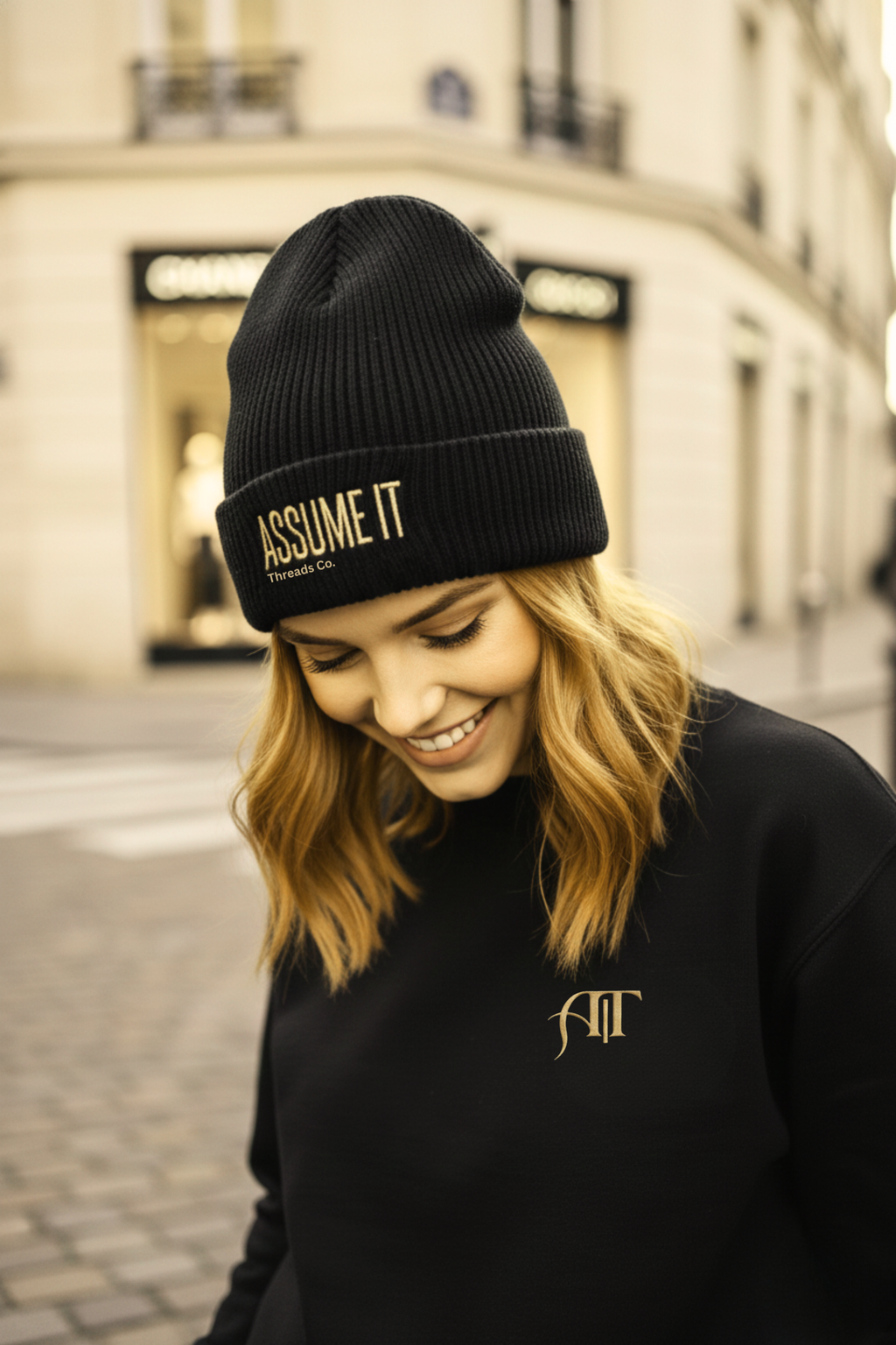 Assume It Cashmere Wool Beanie