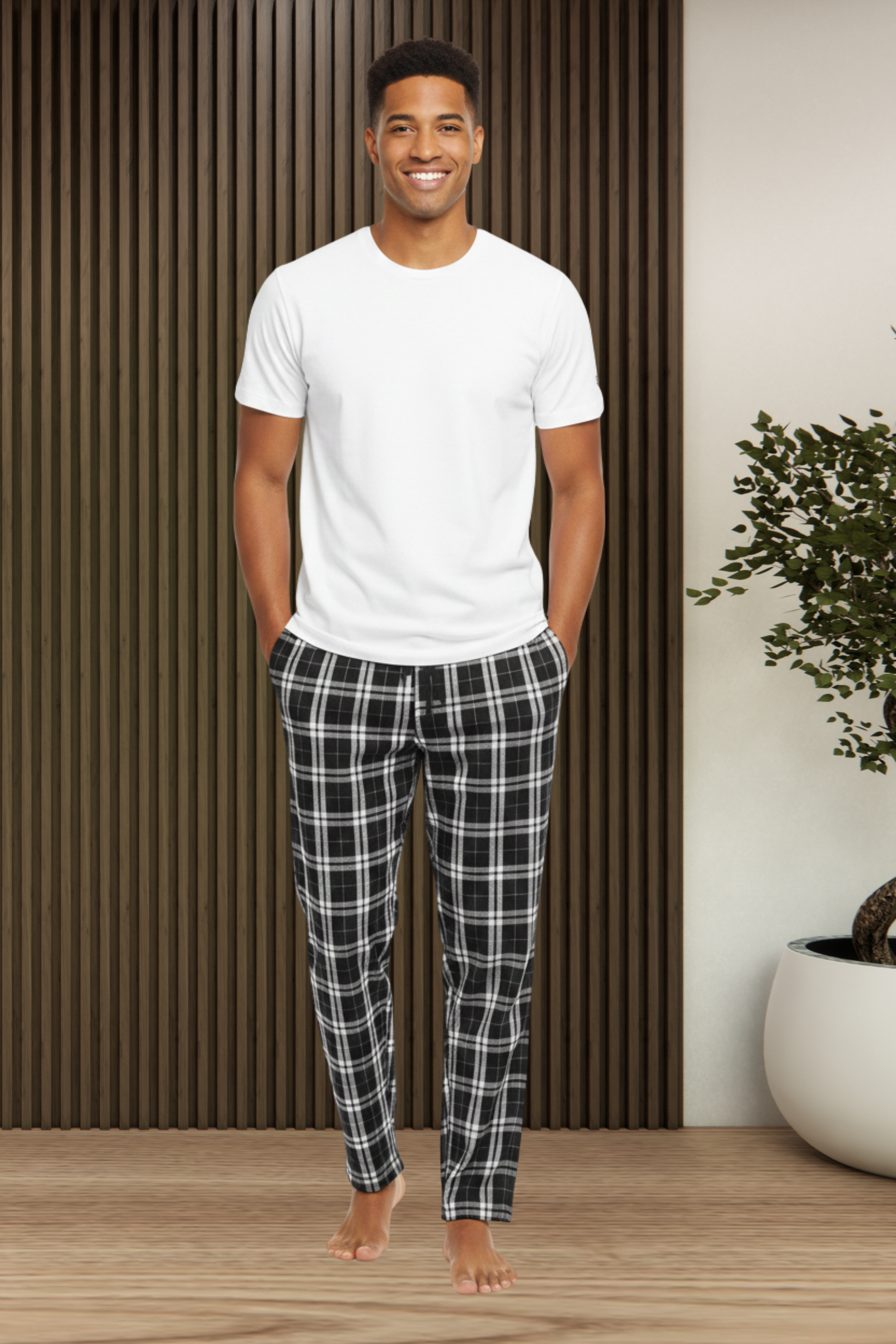 Essentials Assume It Men's Plaid Pant