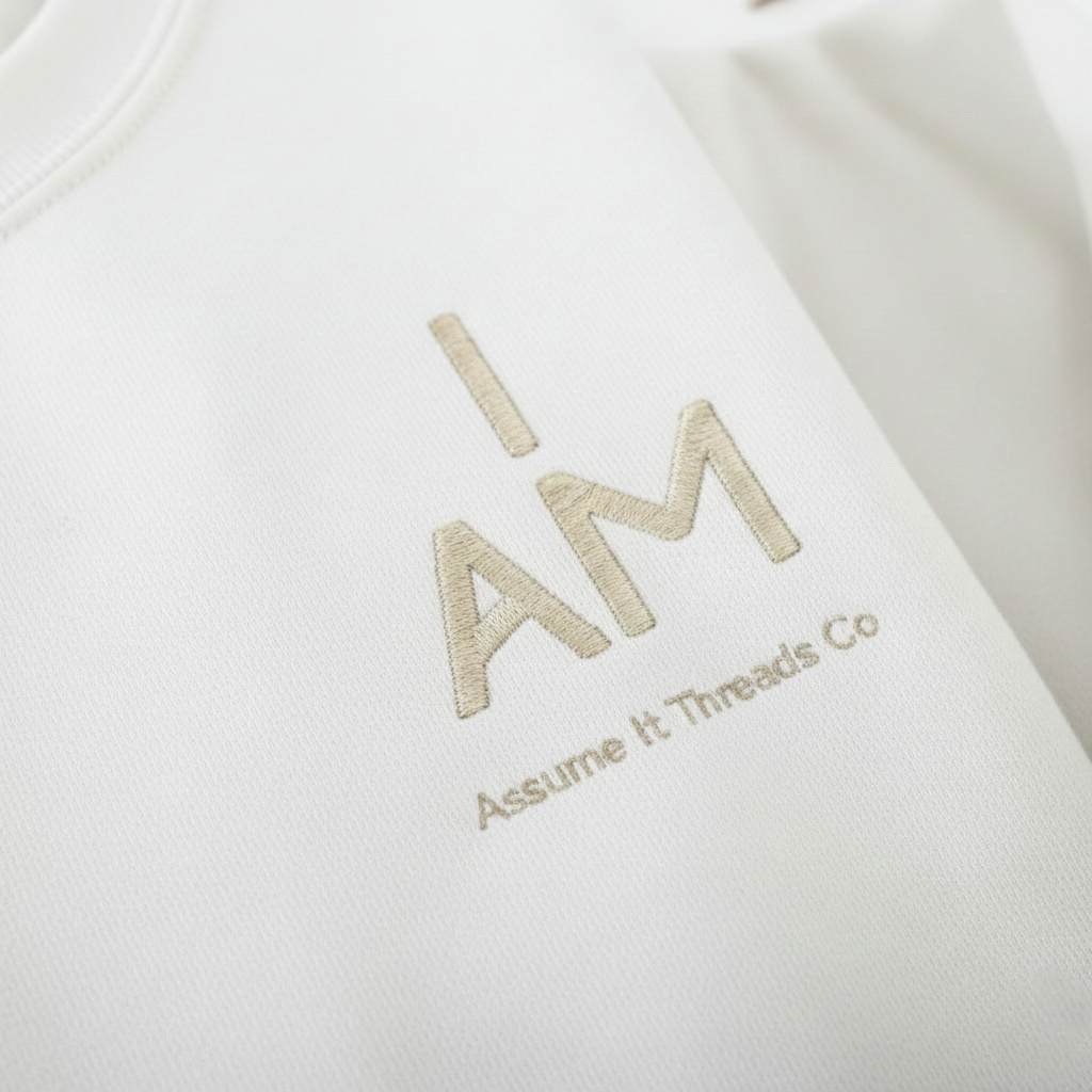 I AM 100% Supima Cotton Long Sleeve Tee - White